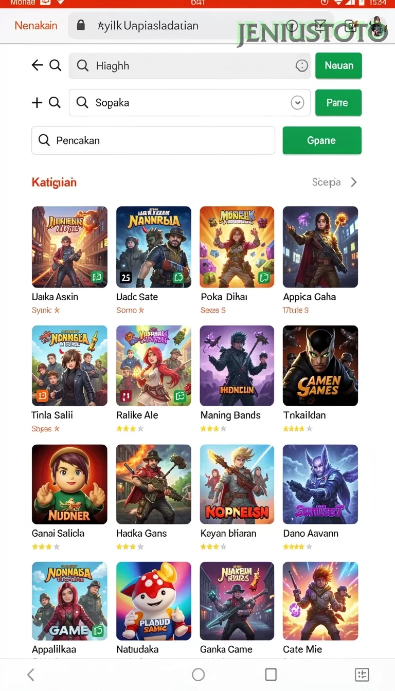 Cuplikan layar PUNCAKTOTO — aktivitas
