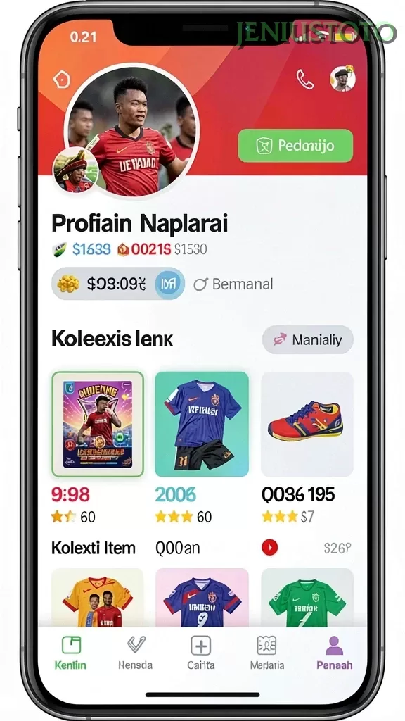 Cuplikan layar MU777 — menu navigasi
